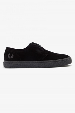 Black Fred Perry Linden Men's Shoes | ECAVG29000