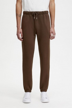 Burnt Tobacco Fred Perry Loopback Sweatpants Men's Trousers | TCAPQ84678