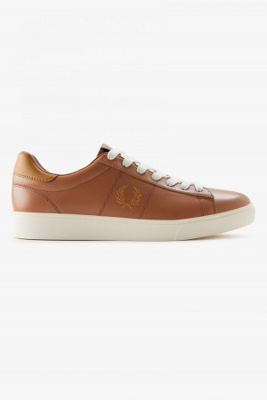 Dark Tan / Dark Caramel Fred Perry Spencer Men's Shoes | QCAWA52022