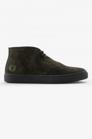 Field Green Fred Perry Hawley Men's Shoes | GCAUC23918