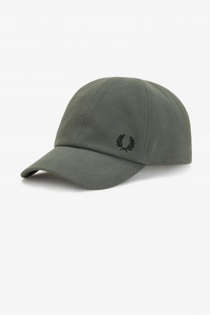 Field Green / Black Fred Perry Classic Piqué Accessories Cap | CAJKU51206