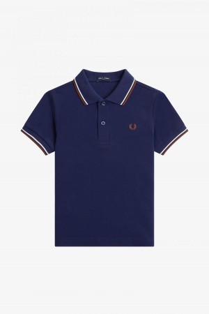 French Navy / Ecru / Whisky Brown Fred Perry Kids Twin Tipped Accessories Kids | PCAER87441