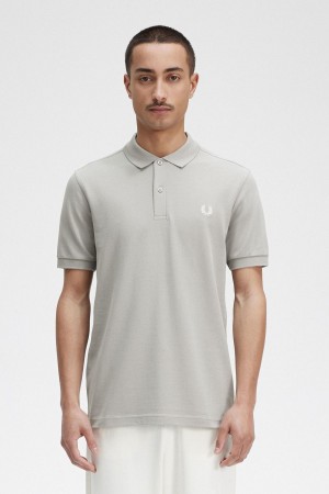 Limestone / Ecru Fred Perry M6000 Men's Polo Shirts | ZCAMJ20118