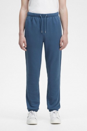 Midnight Blue Fred Perry Loopback Sweatpants Men's Trousers | CADFL62559