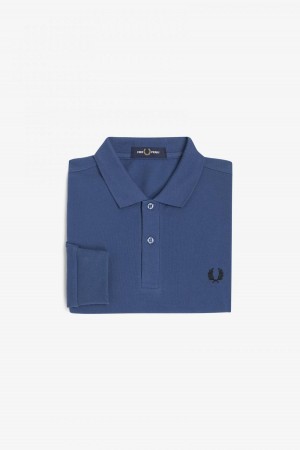 Midnight Blue Fred Perry M6006 Men's Fred Perry Shirt | DCAKV71518