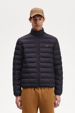 Navy Fred Perry Insulated Men's Coats | MCAFT24583