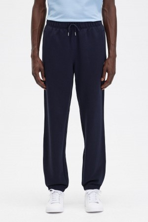 Navy Fred Perry Loopback Sweatpant Men's Tracksuits | FCAUI93597