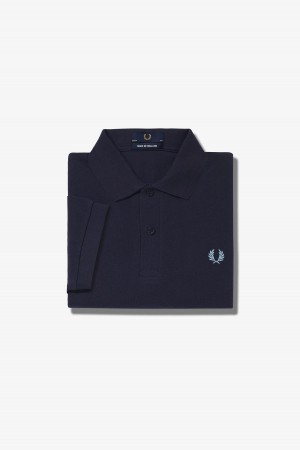 Navy / Ice Fred Perry M3 Men's Fred Perry Shirt | TCAWZ53050