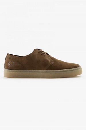 Shaded Stone Fred Perry Linden Men's Shoes | CADFL59872