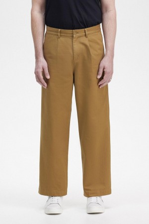 Shaded Stone Fred Perry Straight Leg Trousers Men's Trousers | CAEAH64727