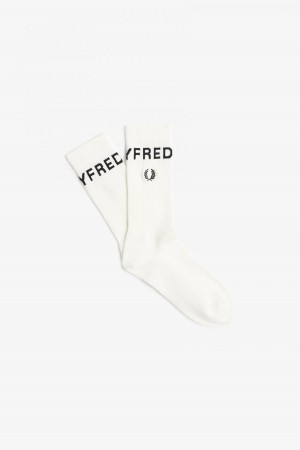 Snow White Fred Perry Bold Tipped Accessories Socks | QCAUV86659