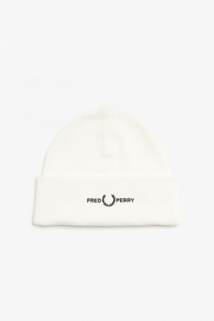 Snow White Fred Perry Graphic Accessories Beanie | ACADF37445