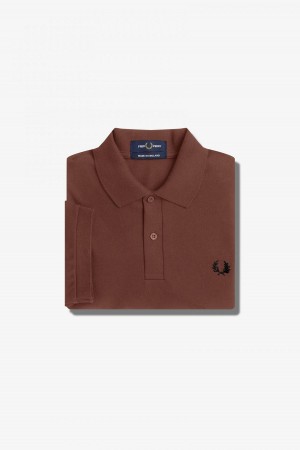 Whisky Brown / Black Fred Perry M3 Men's Fred Perry Shirt | SCAVO74900