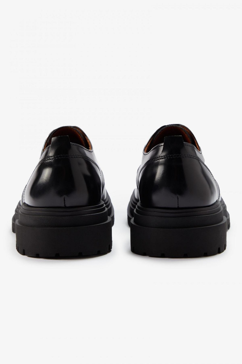 Black Fred Perry Derby Men's Shoes | CAEGJ52299