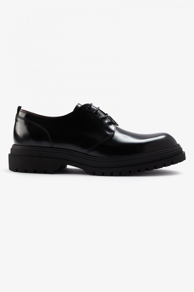 Black Fred Perry Derby Men\'s Shoes | CAEGJ52299