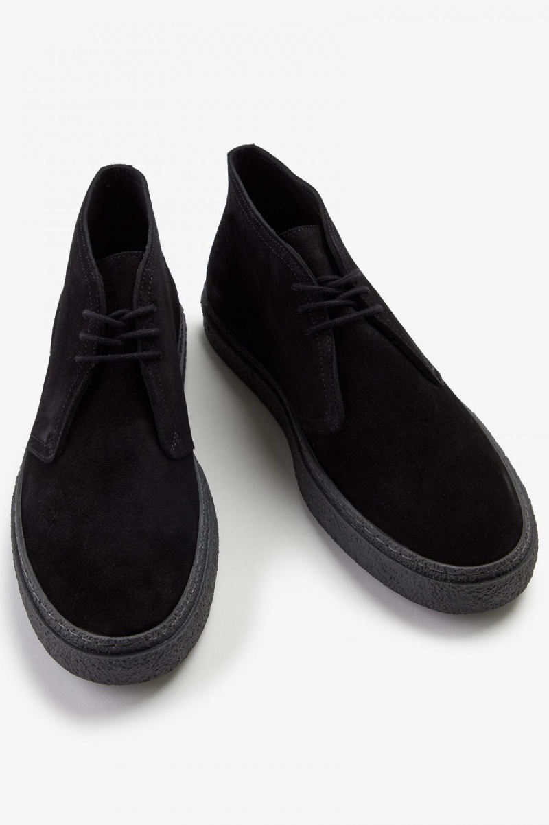 Black Fred Perry Hawley Men's Shoes | CAIIZ81043