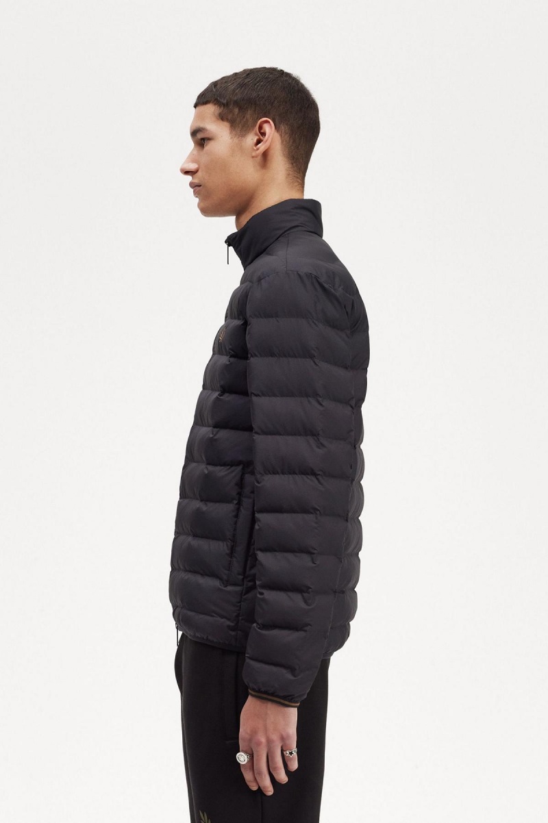 Black Fred Perry Insulated Men's Coats | CAIIZ22641