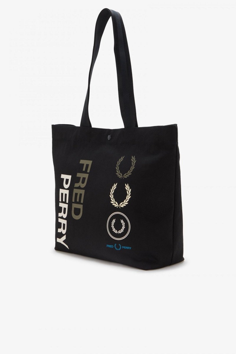 Black Fred Perry Laurel Wreath Tote Accessories Bag | CANZX18124