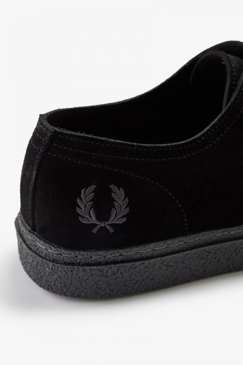 Black Fred Perry Linden Men's Shoes | ECAVG29000