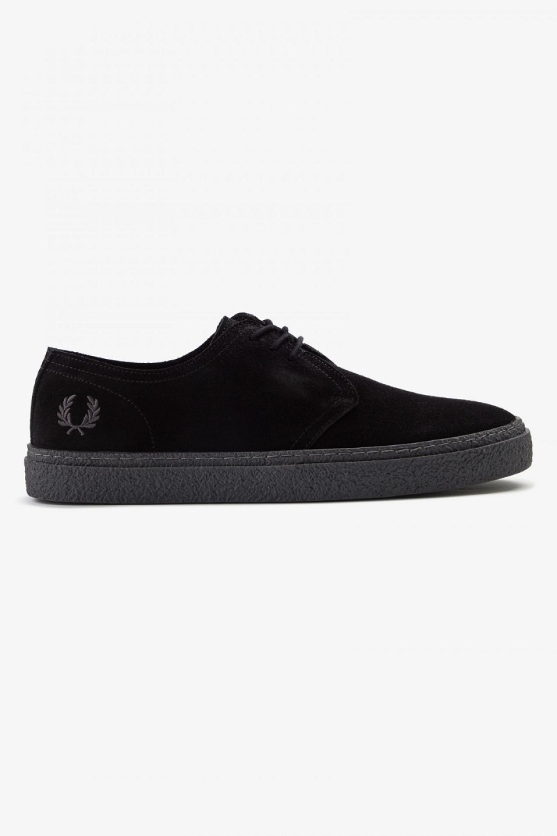 Black Fred Perry Linden Men\'s Shoes | ECAVG29000