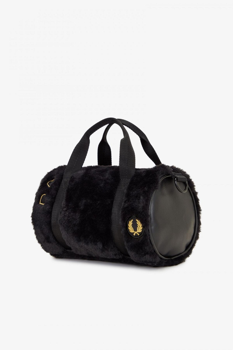 Black Fred Perry Mini Barrel Accessories Bag | ECAHC70543