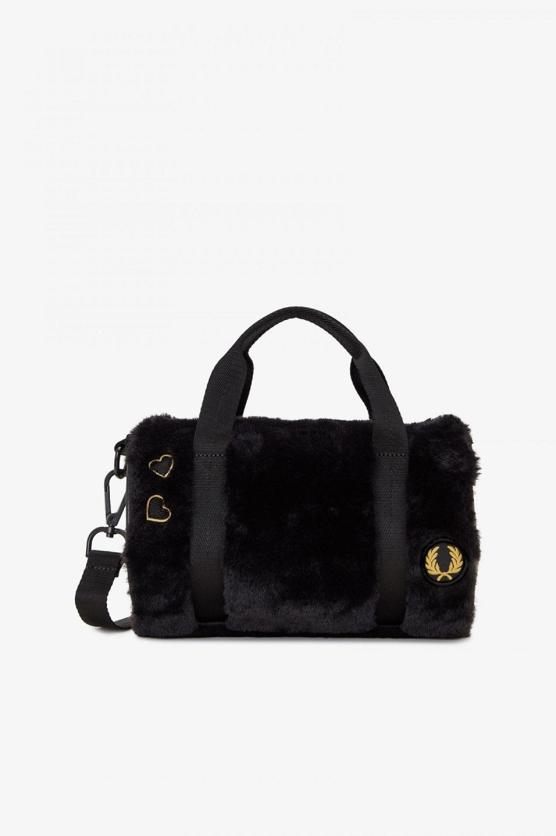 Black Fred Perry Mini Barrel Accessories Bag | ECAHC70543