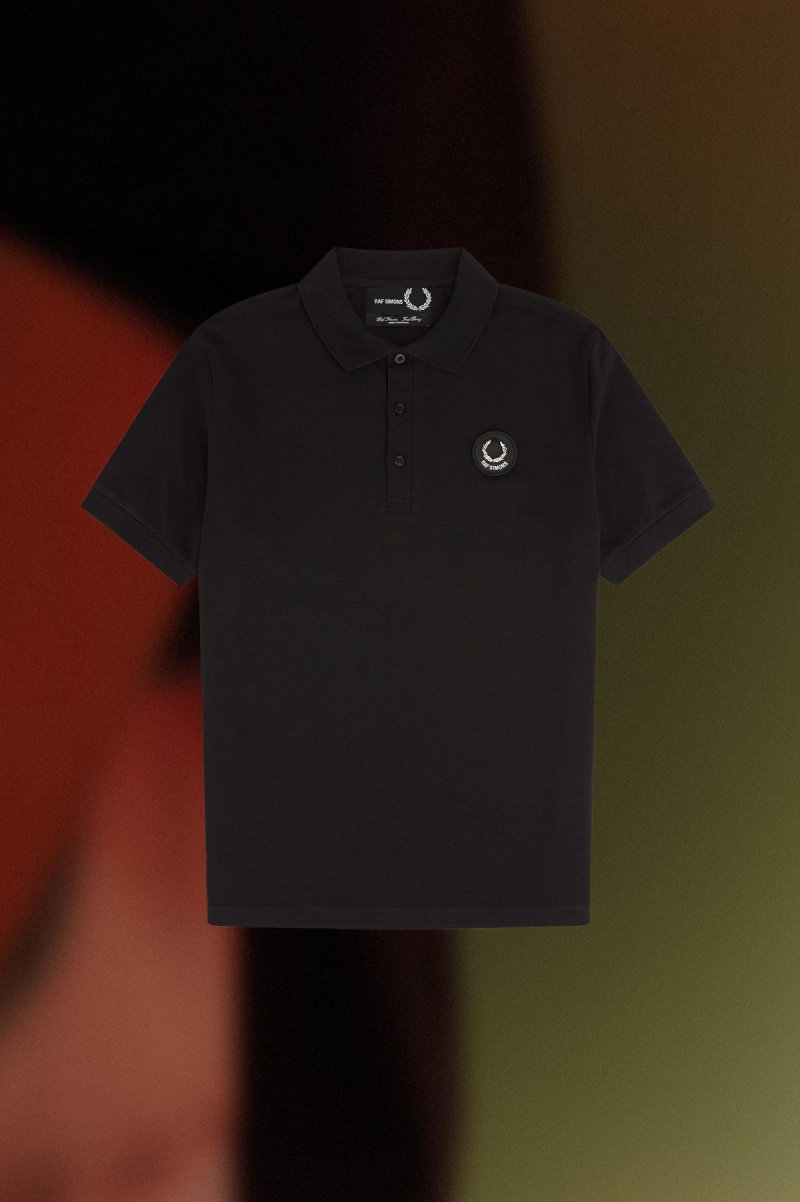 Black Fred Perry Slim Fit Polo Shirt Men\'s Polo Shirts | DCAKV92921