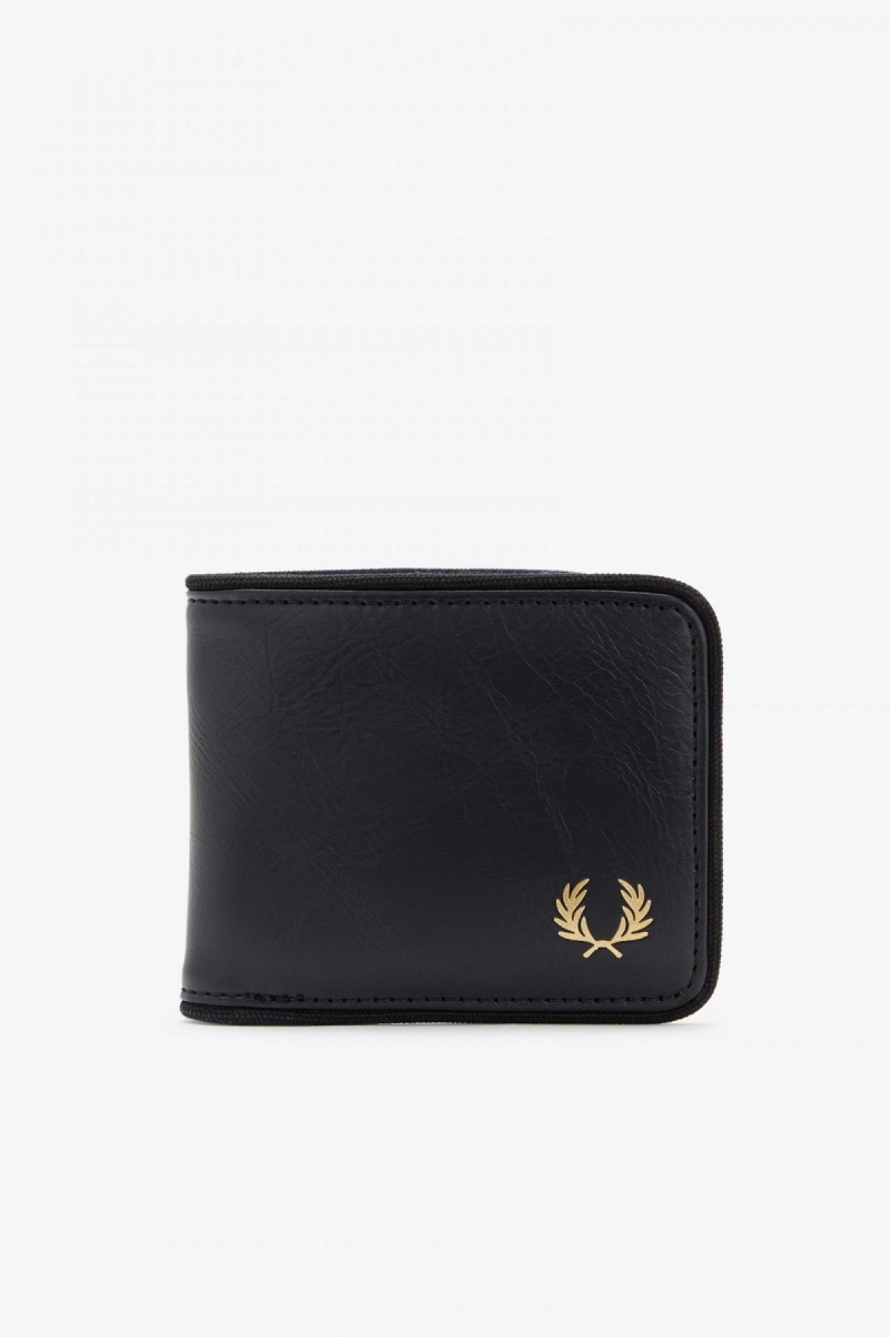 Black Fred Perry Tonal Billfold Accessories Wallet | ECAVG93937