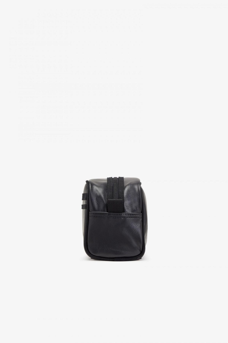 Black Fred Perry Tonal Wash Accessories Bag | PCAER48753