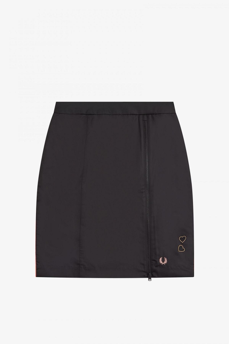 Black Fred Perry Zip Detail Women's Trousers | TCAWZ99935