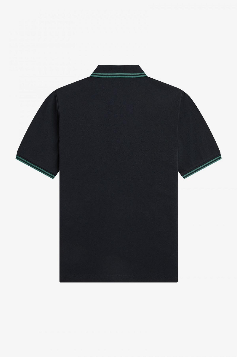 Black / Deep Mint / Deep Mint Fred Perry G3600 Women's Fred Perry Shirt | CADFL21672