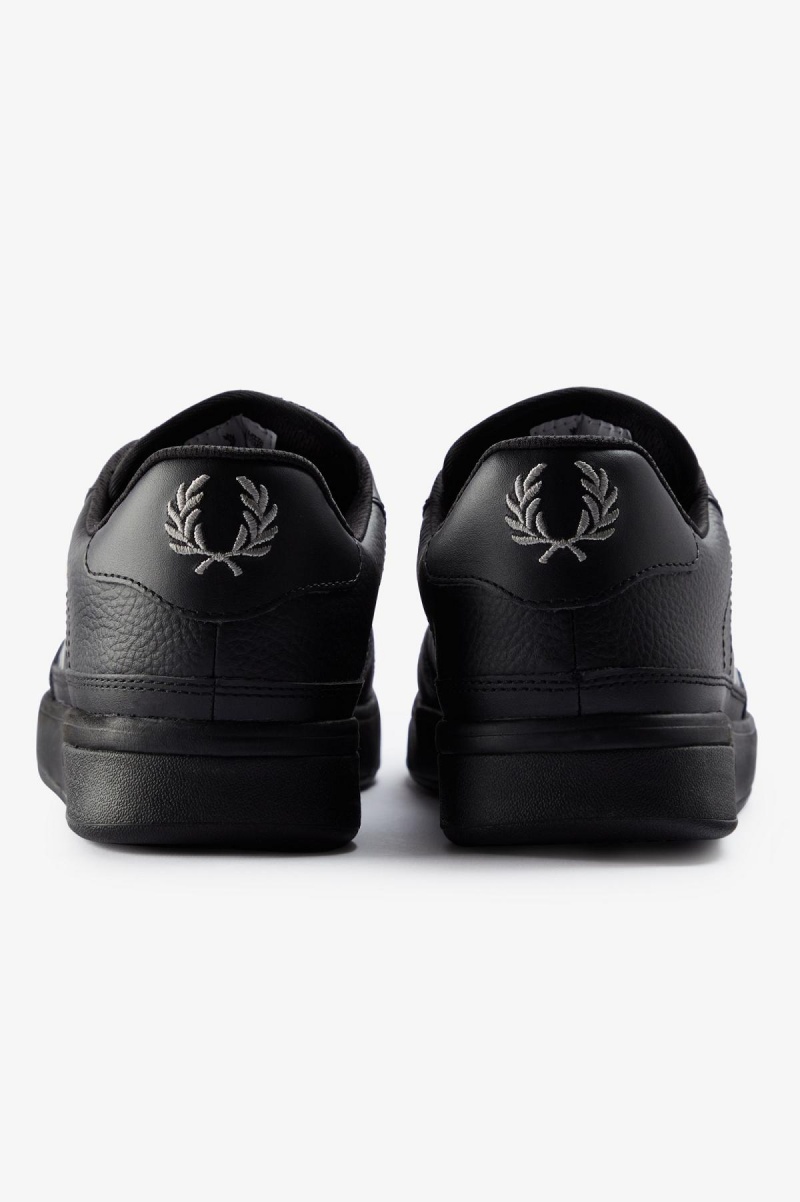 Black / Limestone Fred Perry B300 Men's Shoes | ZCAMJ71725