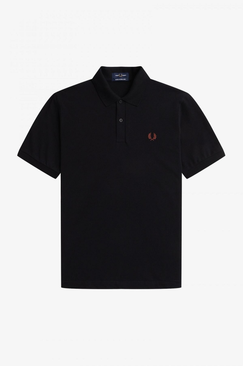 Black / Whisky Brown Fred Perry M3 Men's Fred Perry Shirt | CAXBR56990