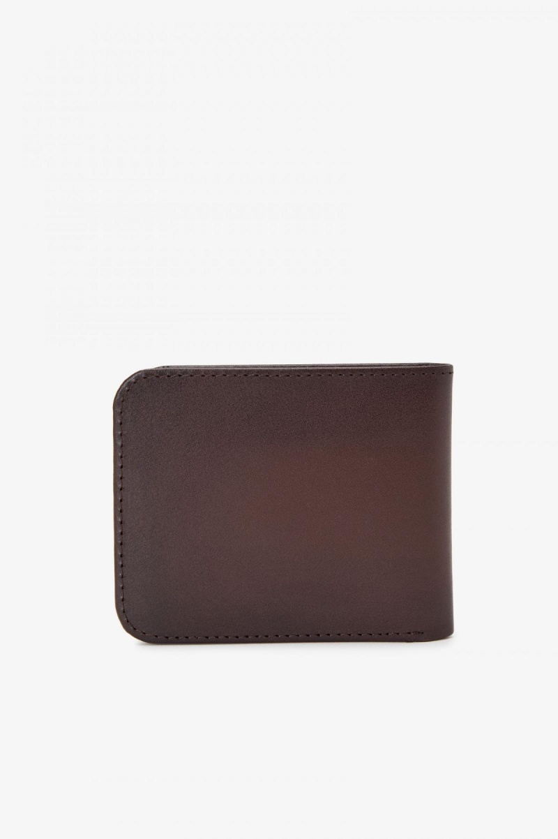 Burnt Tobacco Fred Perry Burnished Leathr Billfold Accessories Wallet | CAIIZ41489