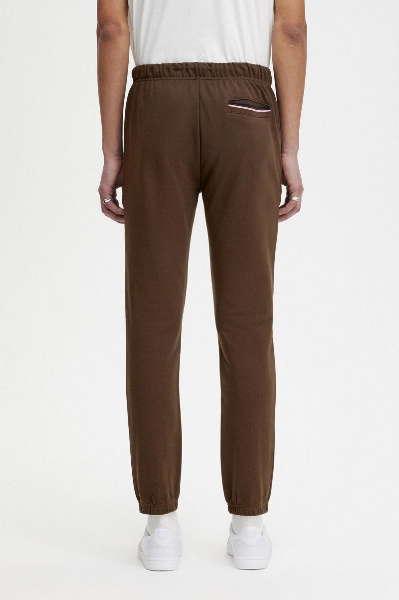 Burnt Tobacco Fred Perry Loopback Sweatpants Men's Trousers | TCAPQ84678