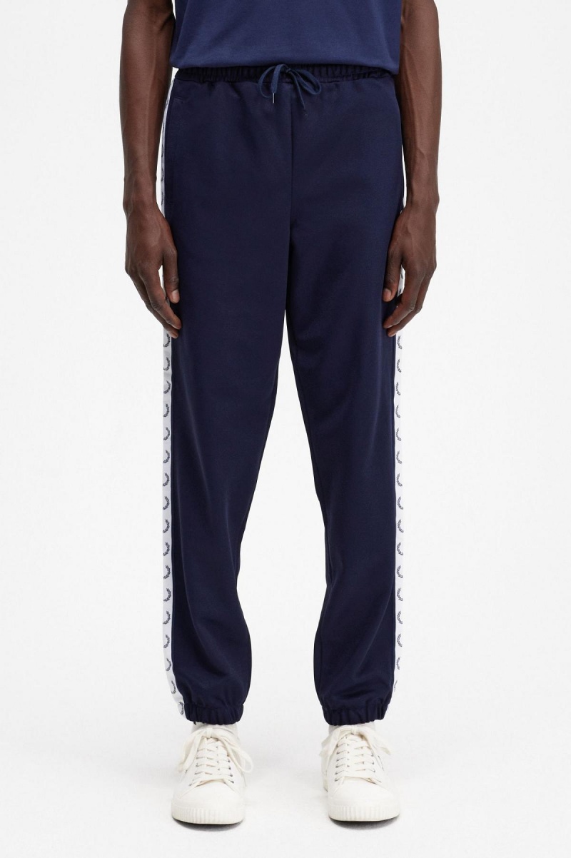 Carbon Blue Fred Perry Taped Track Pant Men's Tracksuits | TCAWZ31794