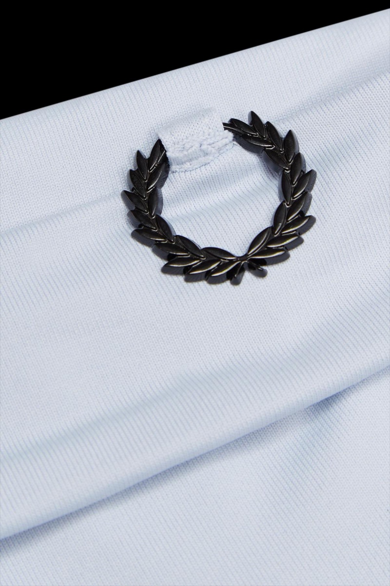 Cloud Blue Fred Perry Laurel Wreath Detail Roll Neck Men's T Shirts | YCAGT38434