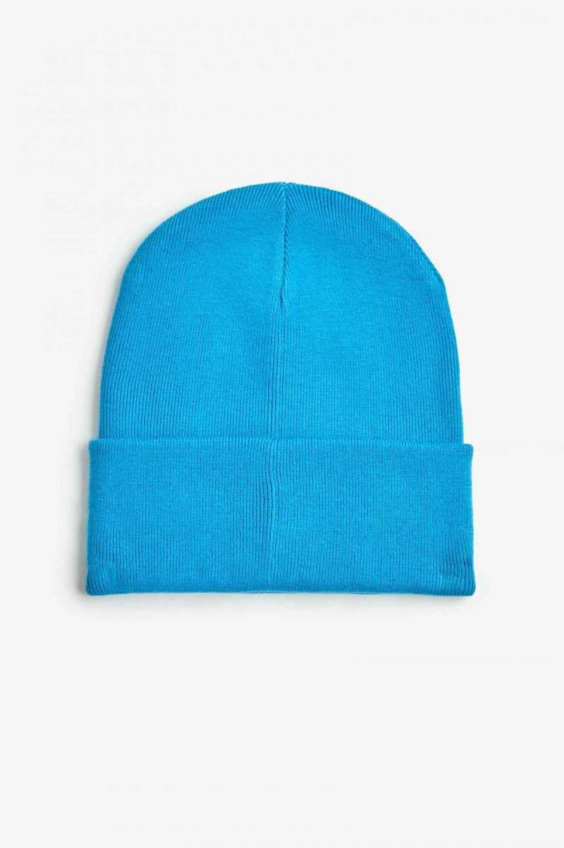 Cyber Blue / Black Fred Perry Graphic Accessories Beanie | TCAPQ67229