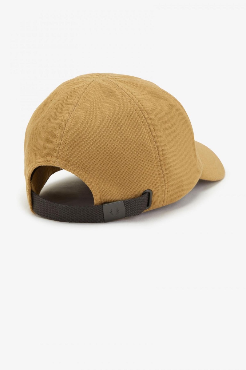 Dark Caramel / Black Fred Perry Classic Piqué Accessories Cap | BCASD77250