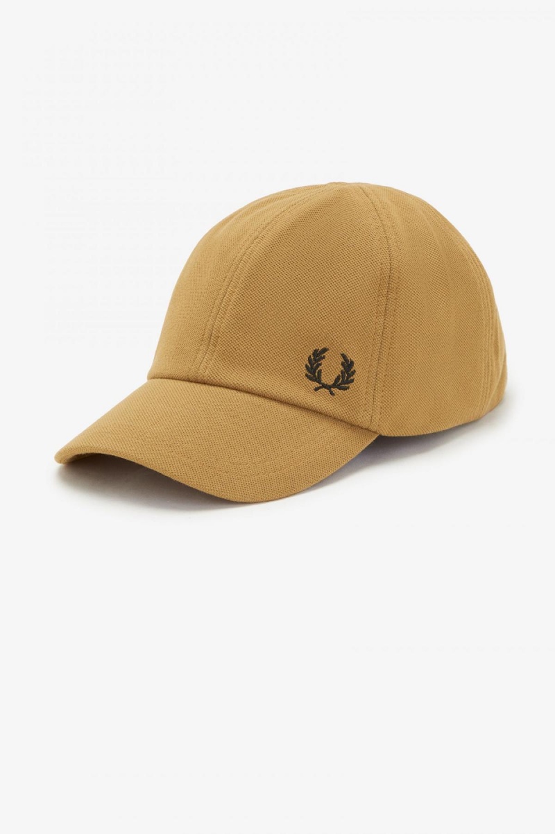 Dark Caramel / Black Fred Perry Classic Piqué Accessories Cap | BCASD77250