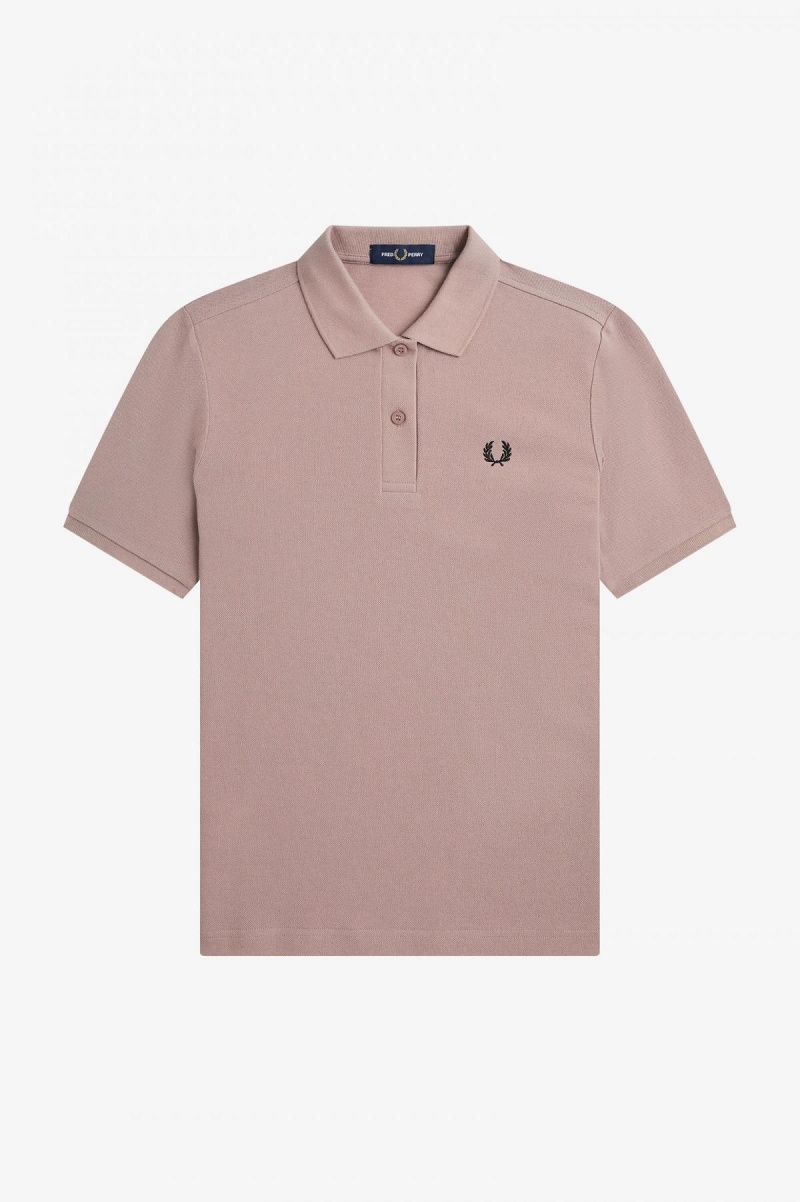 Dark Pink / Black Fred Perry G6000 Women's Fred Perry Shirt | ECAVG19331