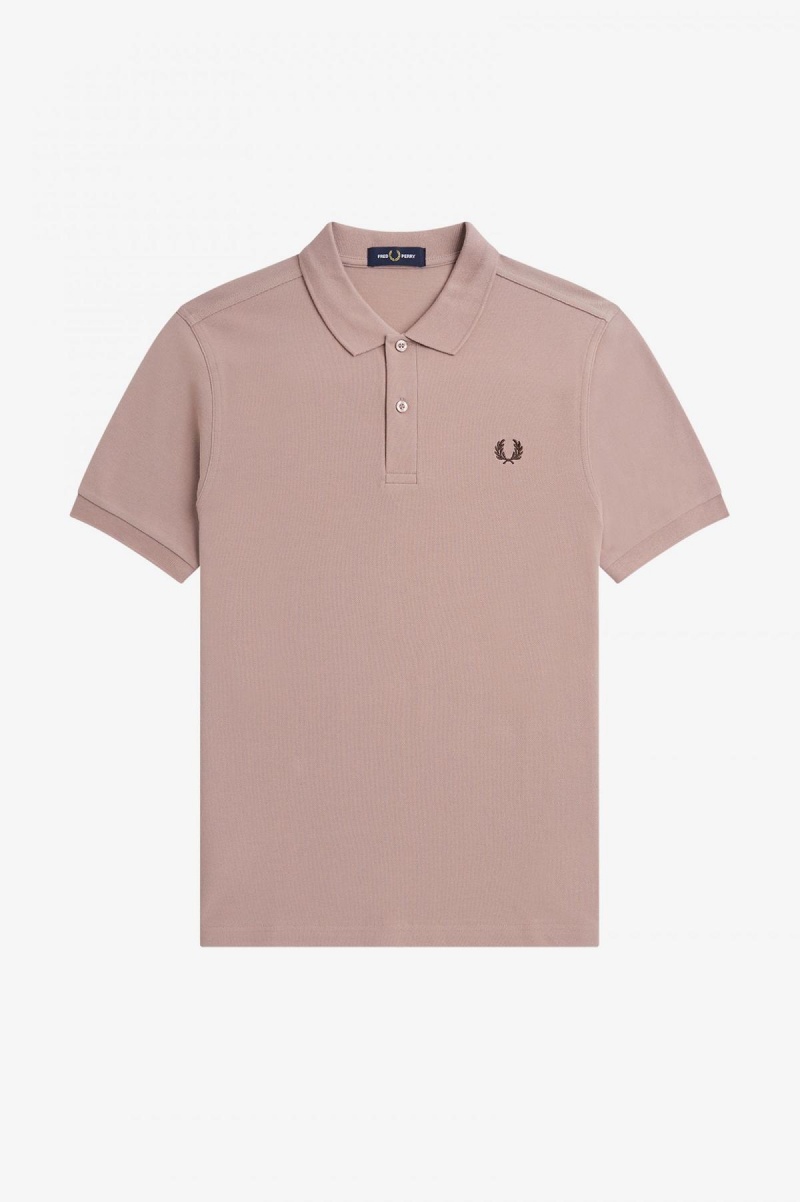 Dark Pink / Burnt Tobacco Fred Perry M6000 Men's Fred Perry Shirt | PCAER91321