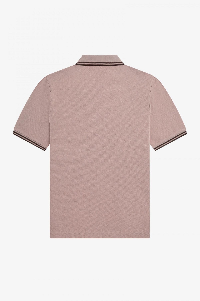 Dark Pink / Burnt Tobacco / Burnt Tobacco Fred Perry G3600 Women's Fred Perry Shirt | BCASD67200