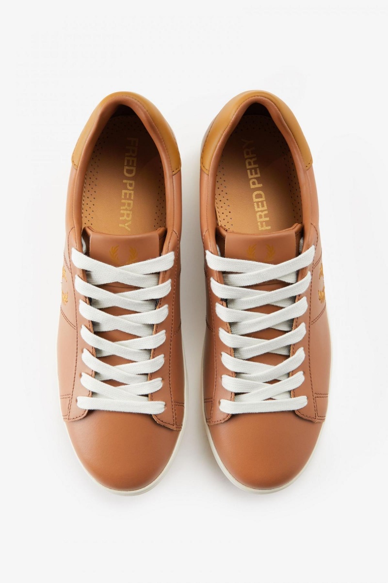 Dark Tan / Dark Caramel Fred Perry Spencer Men's Shoes | QCAWA52022