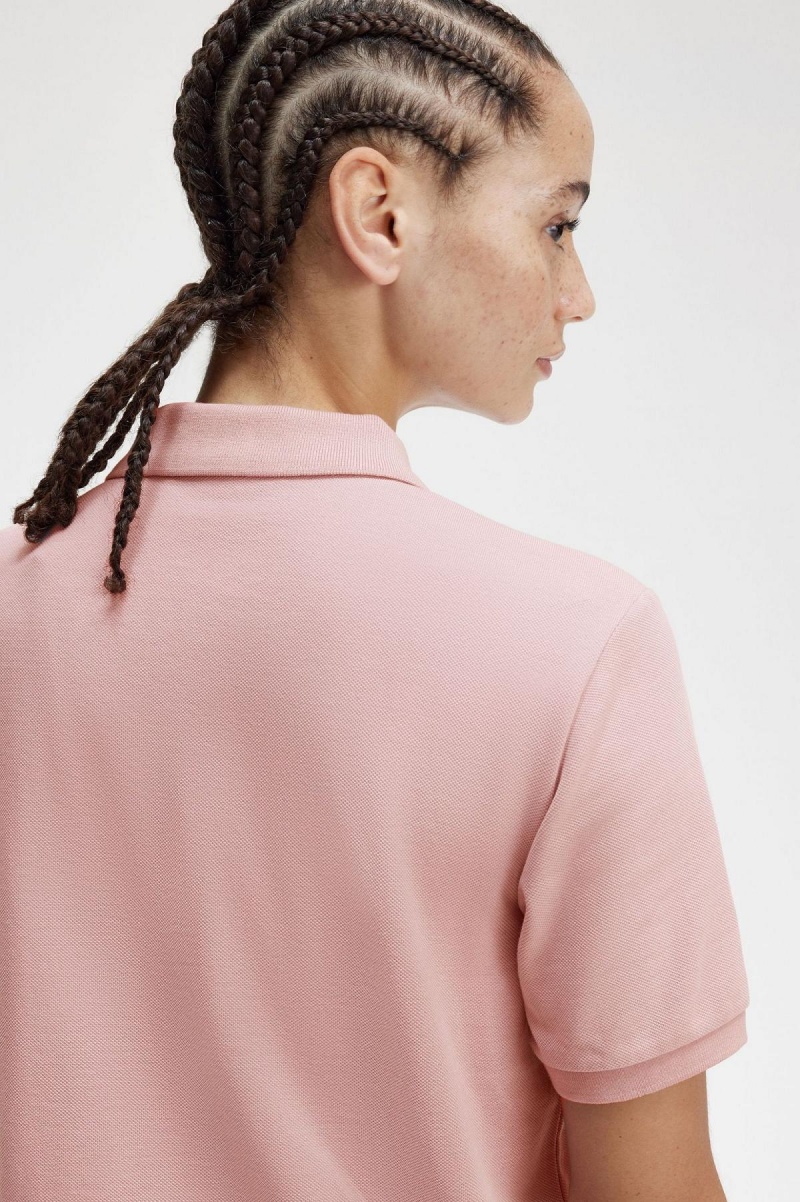 Dusty Rose Pink / Black Fred Perry G6000 Women's Polo Shirts | CAJZR90171