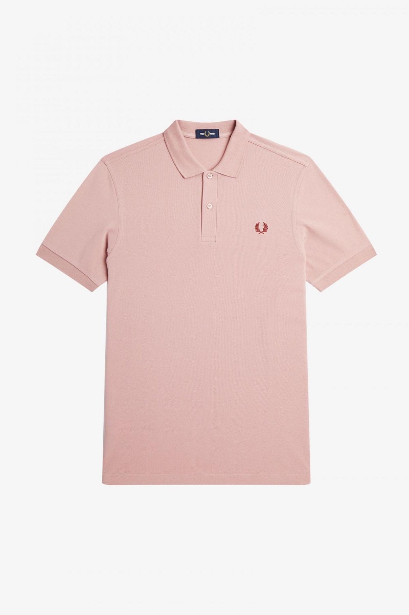 Dusty Rose Pink / Oxblood Fred Perry M6000 Men's Fred Perry Shirt | LCASX31702