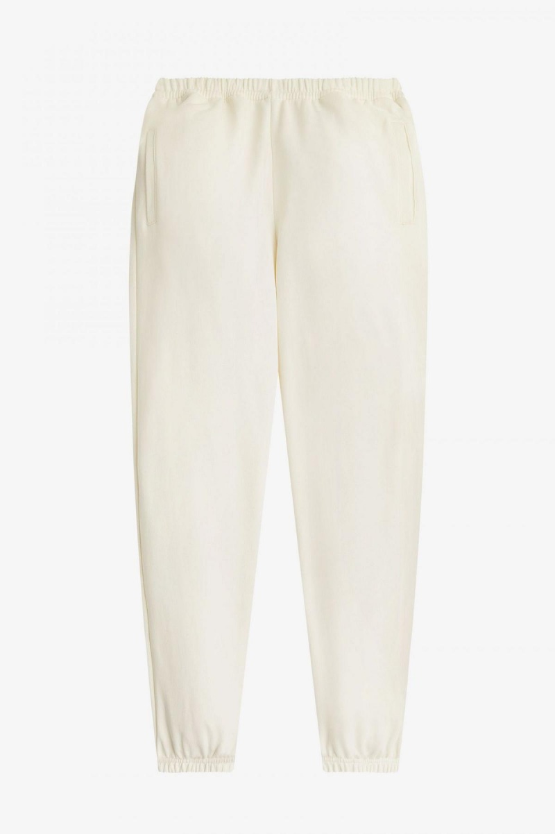 Ecru Fred Perry Badge Detail Track Pants Men's Trousers | QCAUV17178