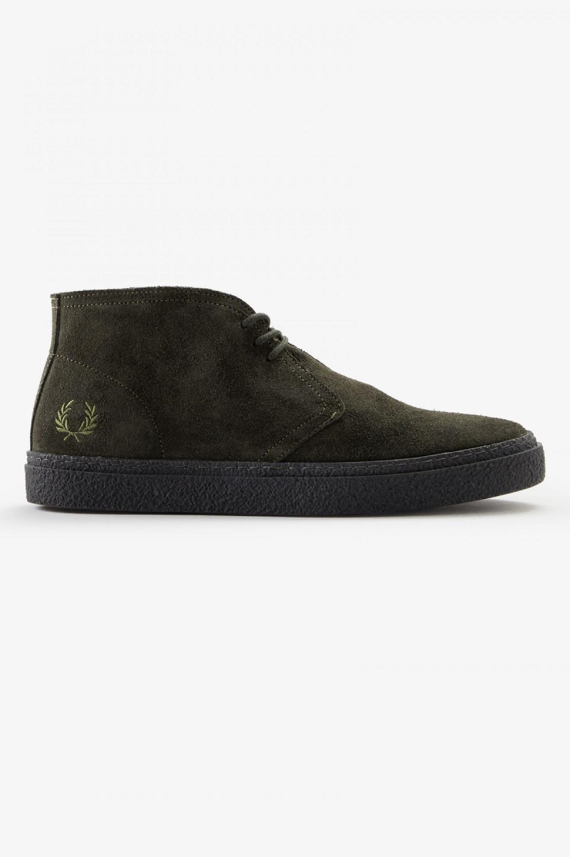 Field Green Fred Perry Hawley Men\'s Shoes | GCAUC23918