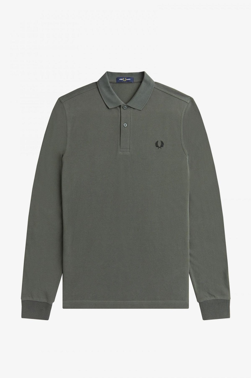 Field Green Fred Perry M6006 Men's Fred Perry Shirt | CAJZR17050