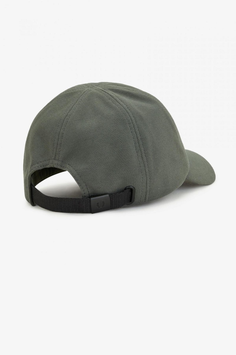 Field Green / Black Fred Perry Classic Piqué Accessories Cap | CAJKU51206